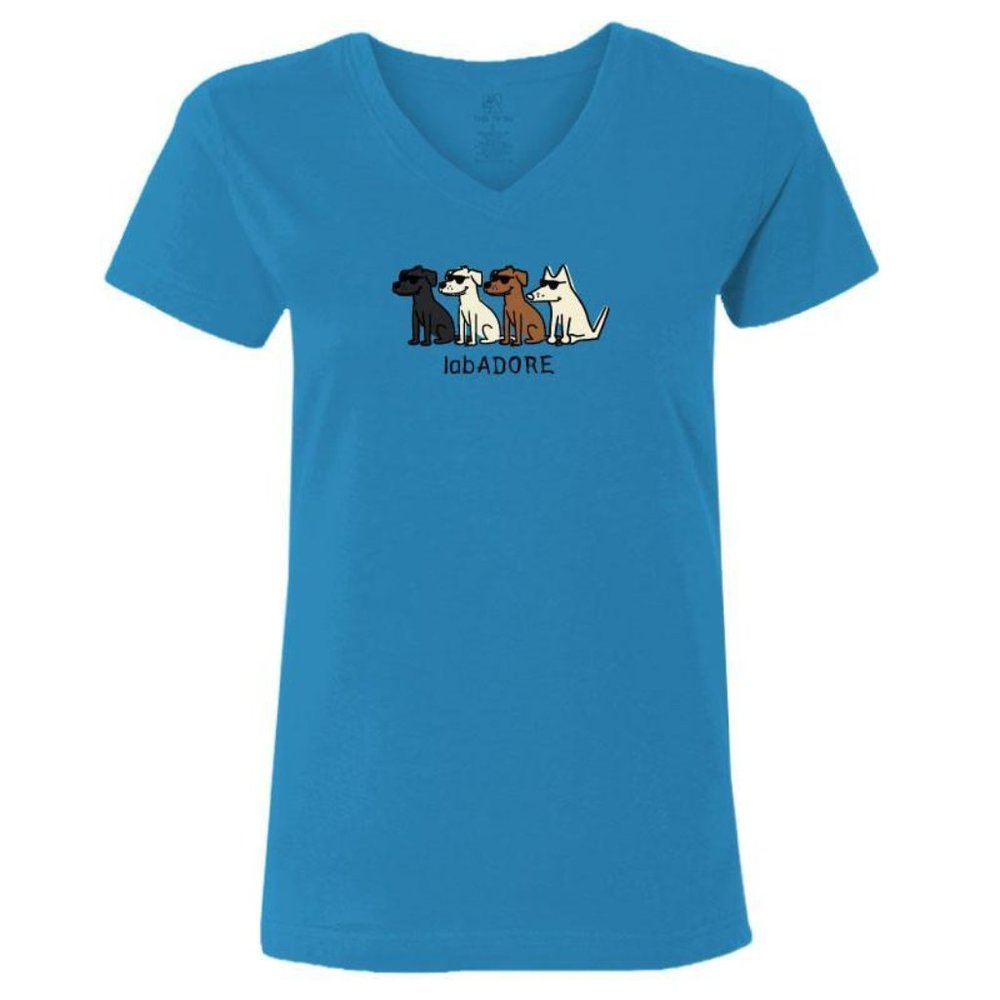 LabADORE Ladies Cobalt Blue V-neck Short Sleeve T-shirt Med, Lg, XL - NWT